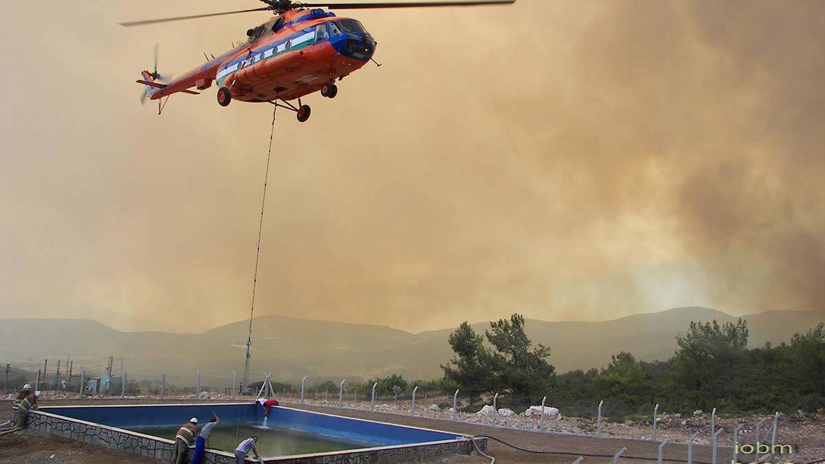 Yangın söndürme havuzu ormanlara can suyu oldu