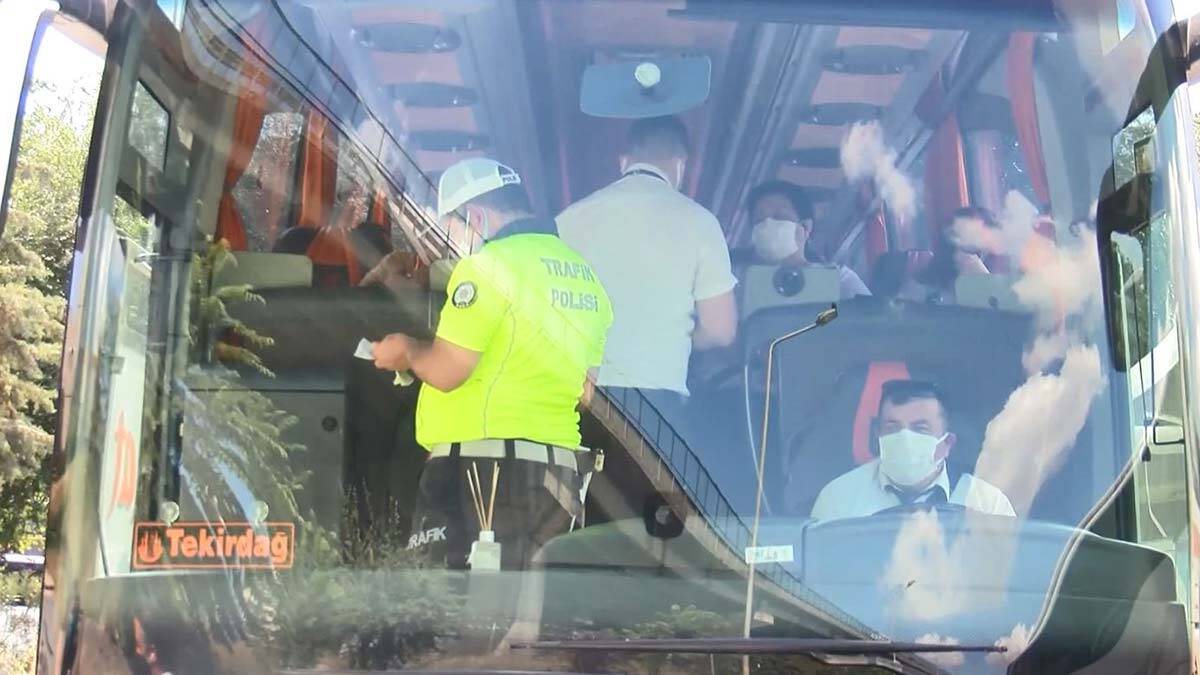 15 Temmuz Otogarı'nda takograf denetimi