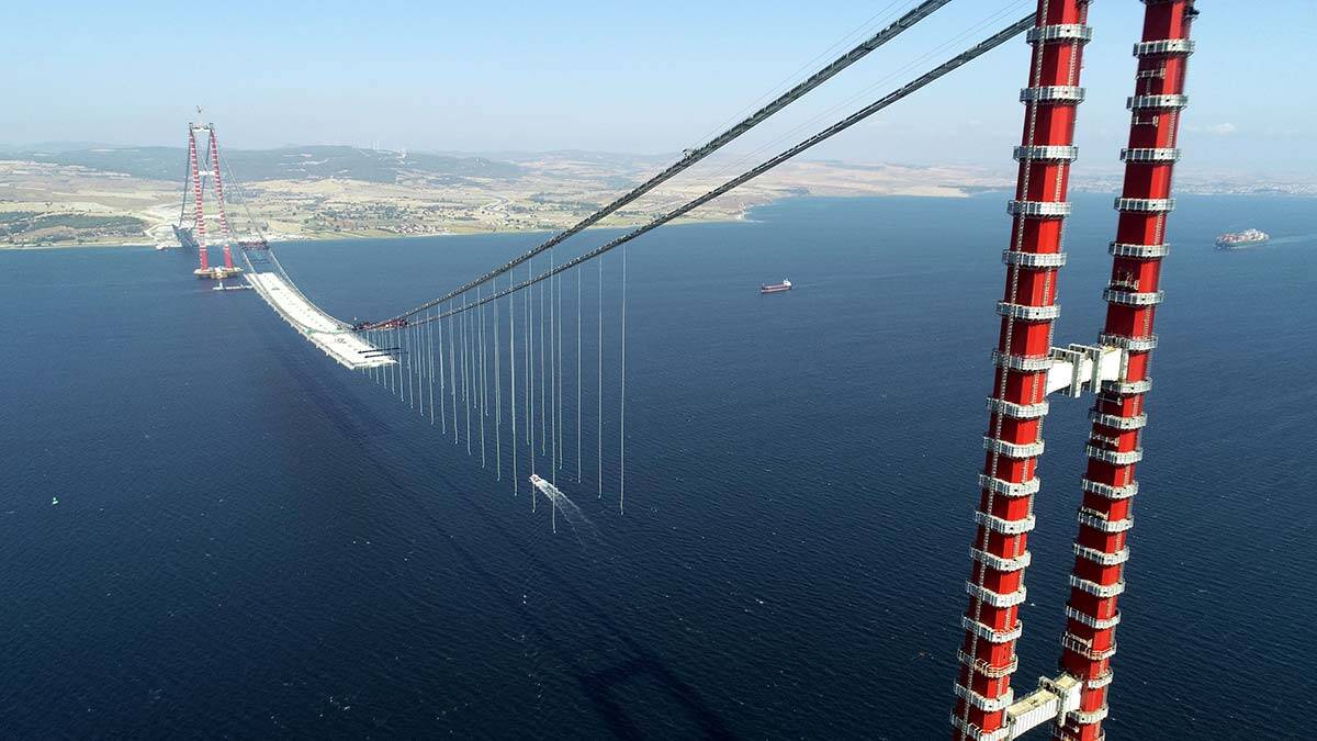 1915 Çanakkale Köprüsü'ne 30 tabliye bloku