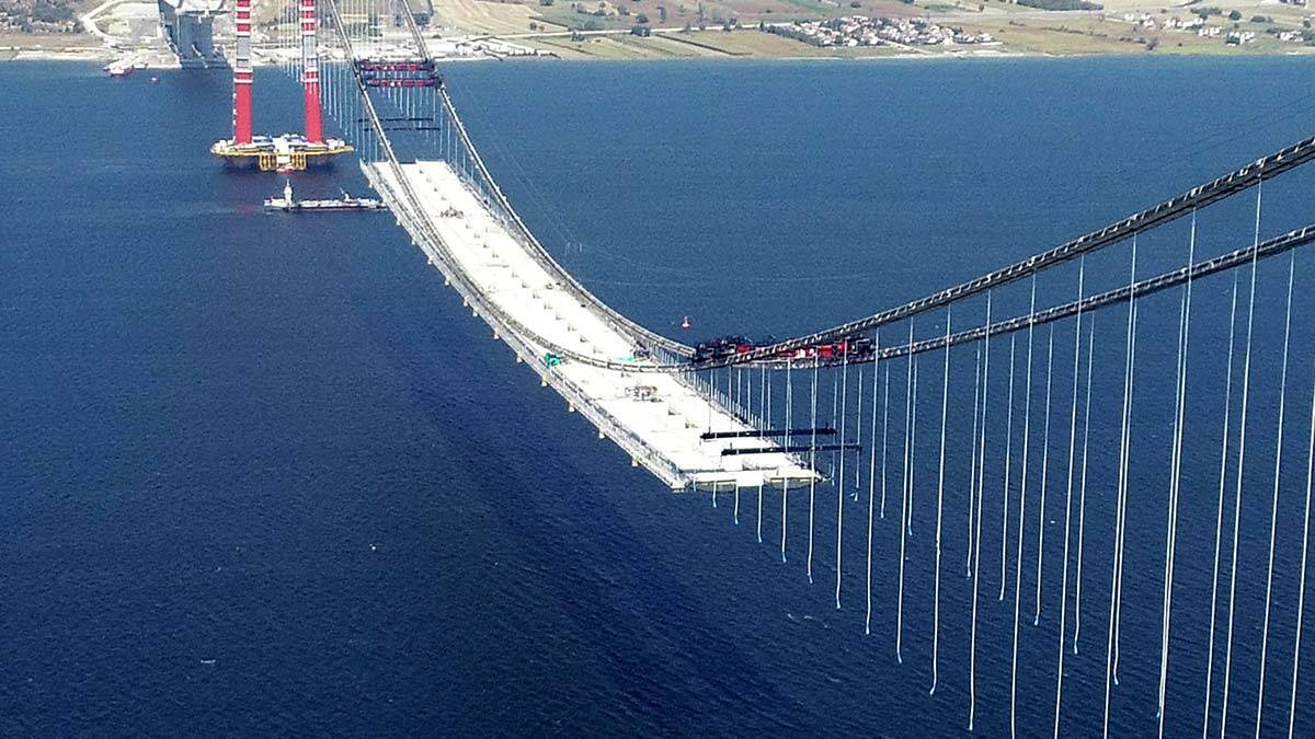 1915 Çanakkale Köprüsü'ne 30 tabliye bloku