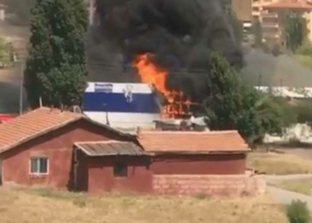 Ankara'da ayran fabrikasında yangın çıktı