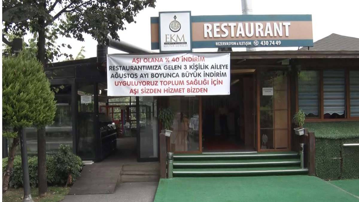 Aşı olanlara restoranda yüzde 40 indirim