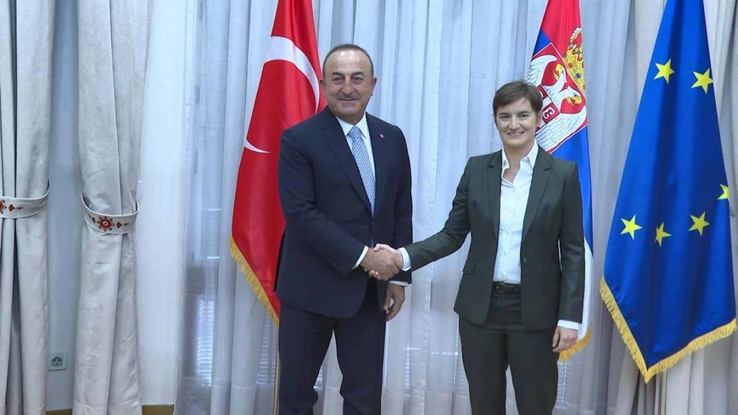 Bakan Çavuşoğlu Sırbistan Başbakanı Brnabiç ile görüştü
