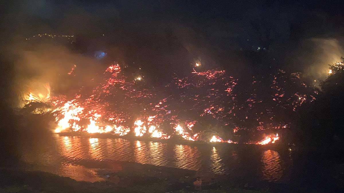 Hatay'da Asi Nehri kıyısında yangın çıktı