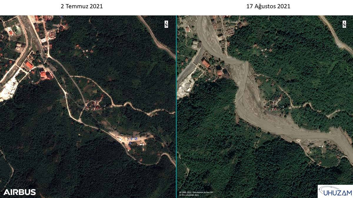 İTÜ sel felaketinin hasarını uzaydan görüntüledi