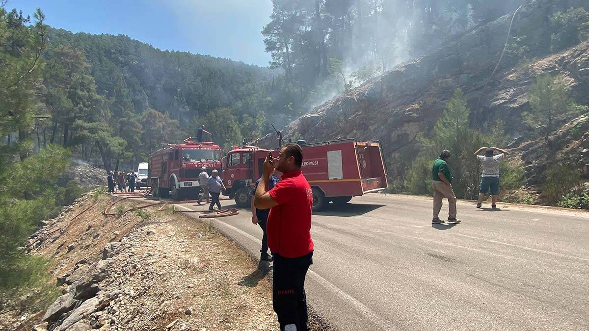 Isparta TIR'da başlayan yangın ormana sıçradı