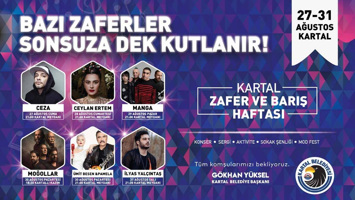 Kartal'da Zafer Bayramı için 6 gün 6 gece kutlama