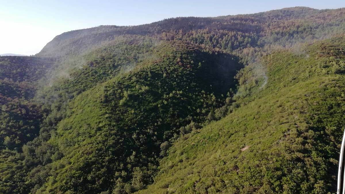 Kavaklıdere ve Menteşe orman yangınında 8'inci gün