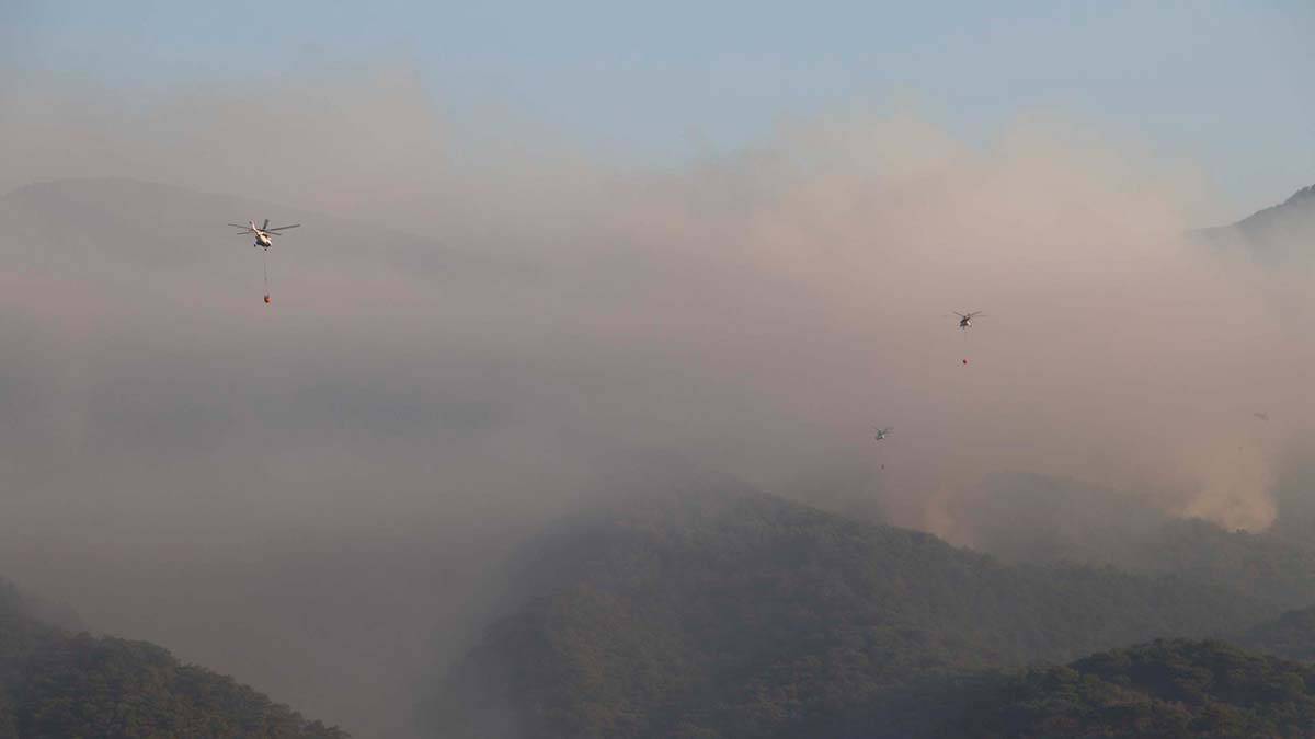 Kazdağları yangınına hava müdahalesi başladı