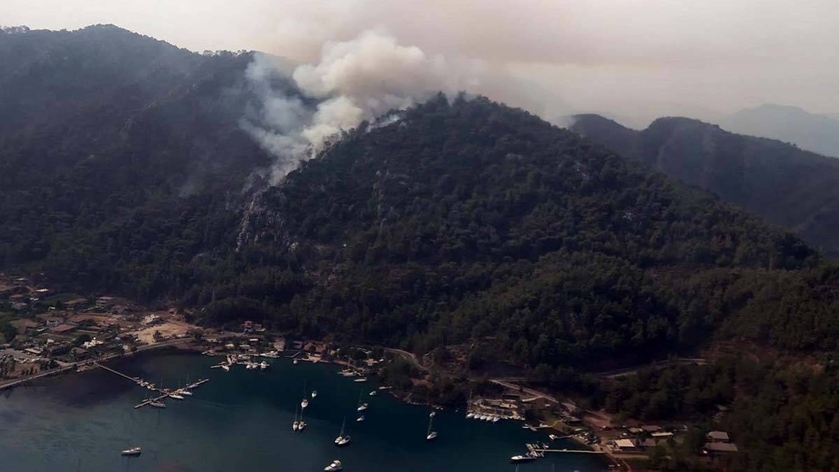 Marmaris'te yangının 9'uncu günü
