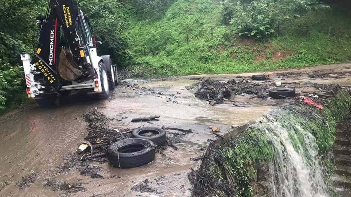 Ordu'da sel ve heyelan sonrası hasar tespiti