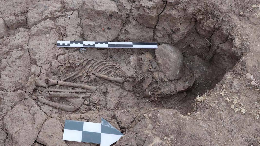 Tozkoparan Höyüğü'nde 5 bin 500 yıllık çocuk iskeleti_