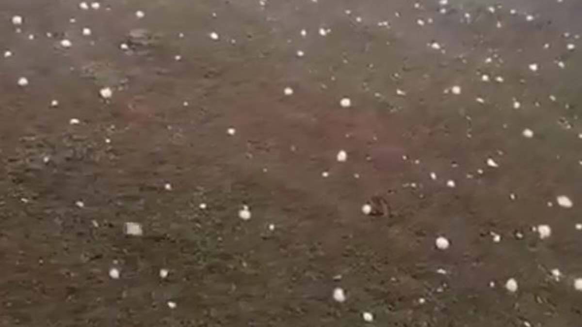 Trabzon'da yaylada dolu yağışı