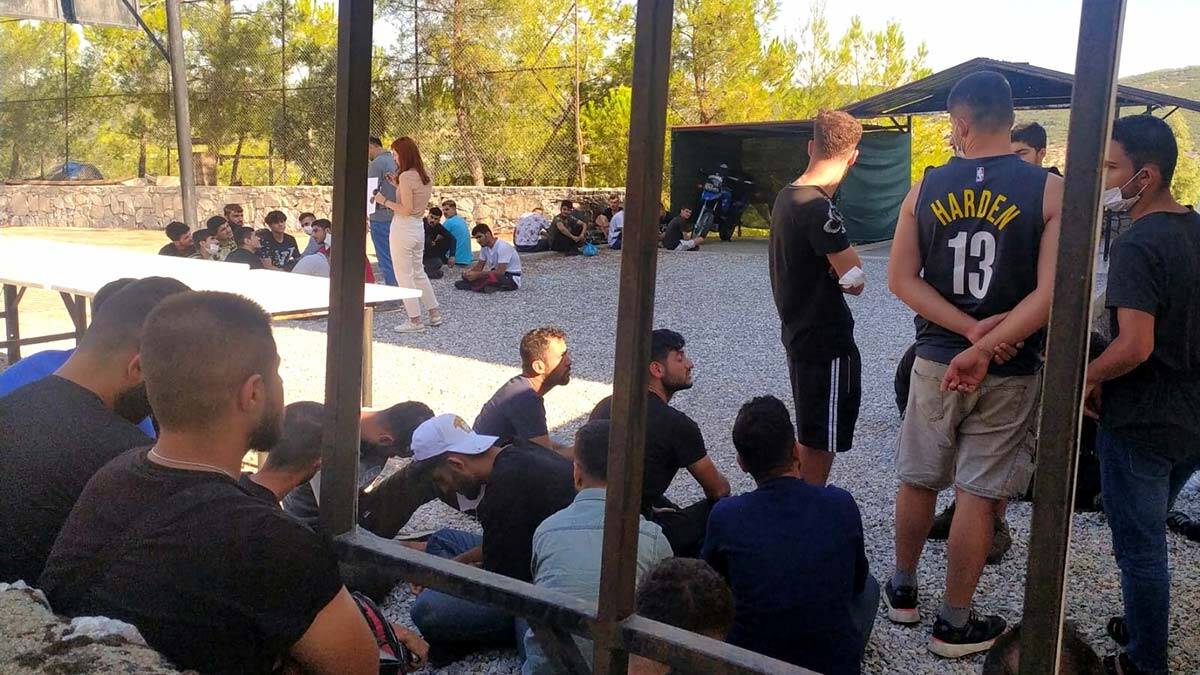 Suriye uyruklu 55 kaçak göçmen yakaladı