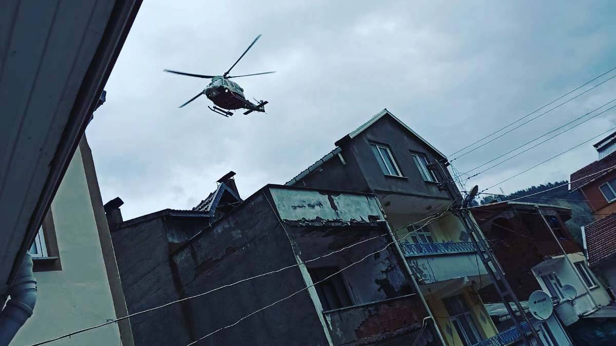 Sel felaketi nedeniyle AS-532 tipi helikopter görevlendirildi