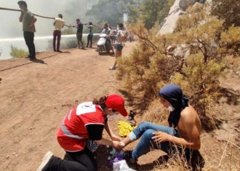 Yangınzedelere Kızılay ekiplerinden mobilize yardım