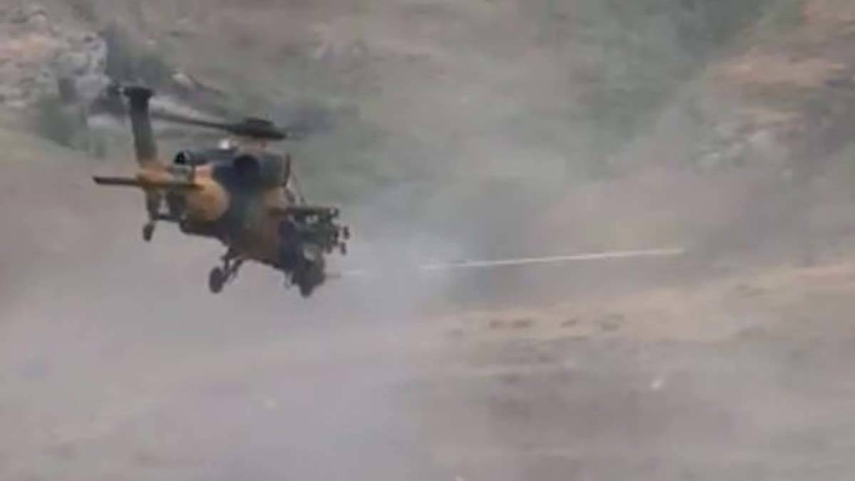 Atak helikopterleri 3 teröristi etkisiz hale getirdi