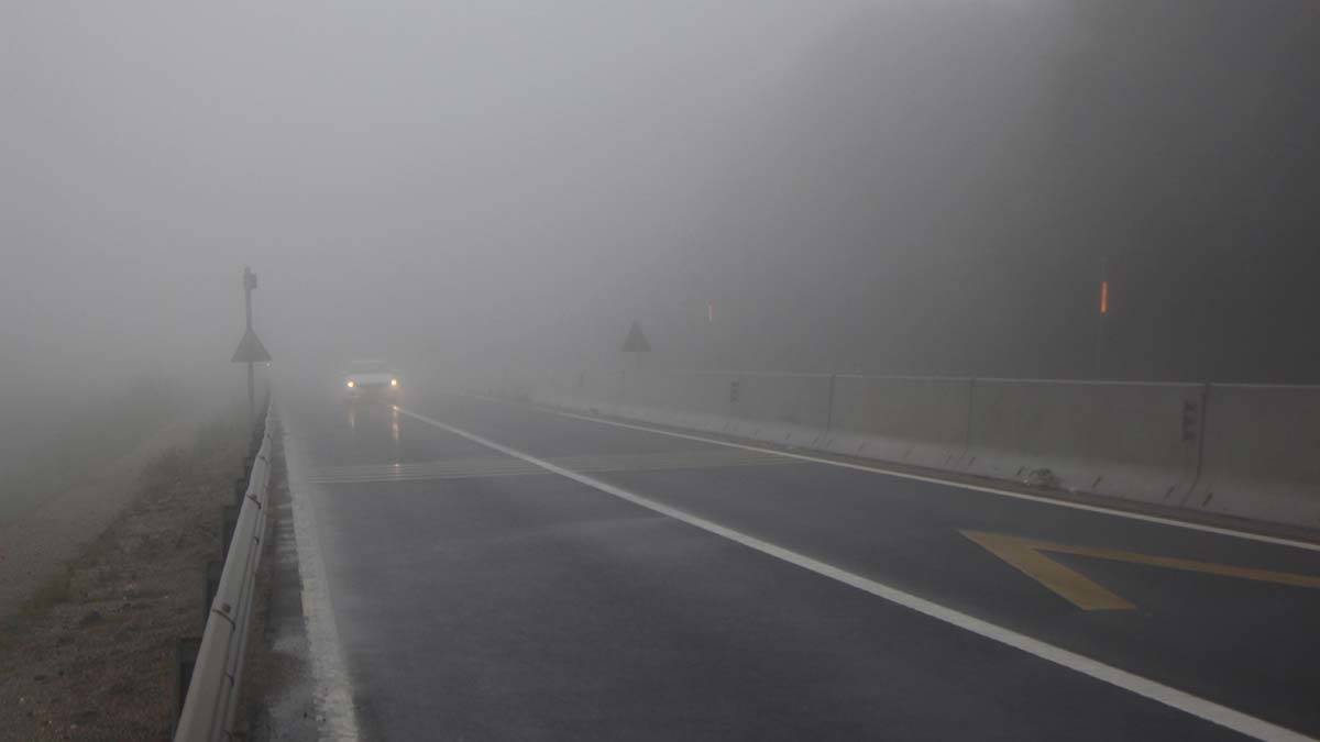 Bolu Dağı'nda yağmur ve sis etkili