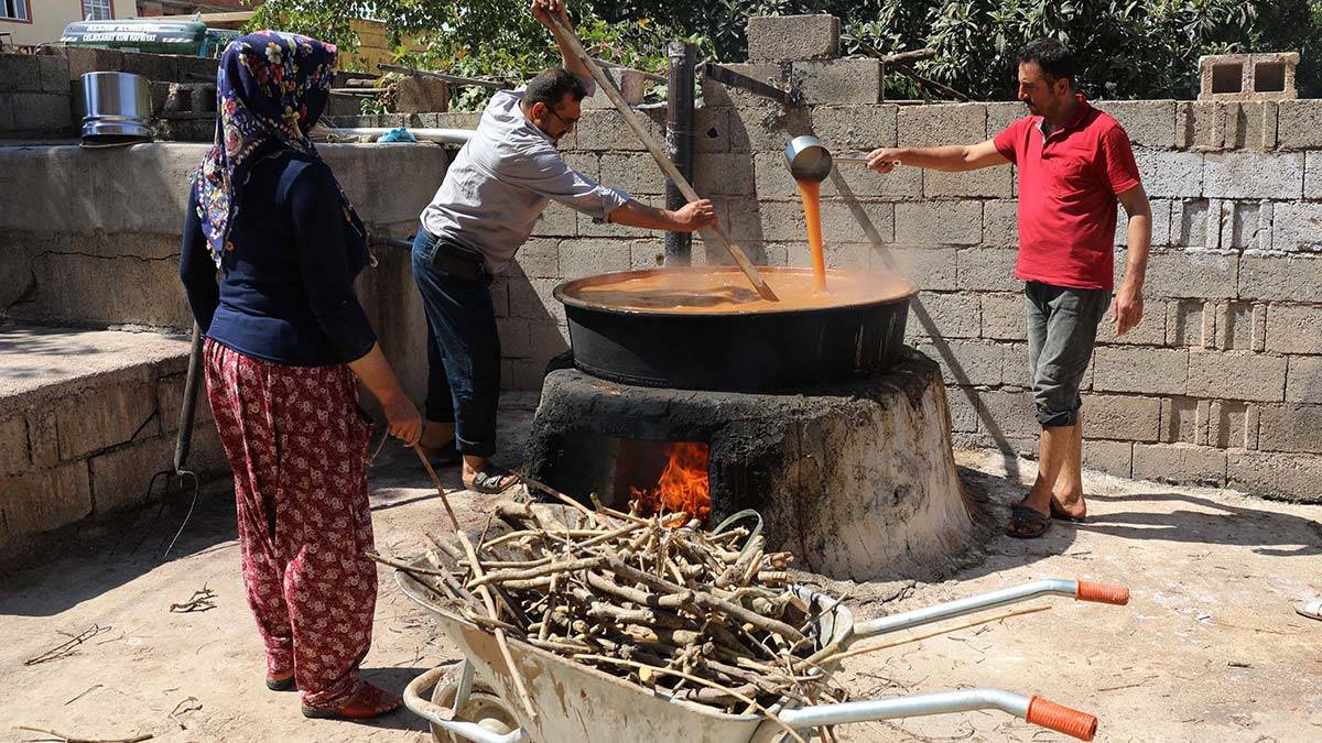 Gaziantep'te üzümlerin pekmez ve pestil yolculuğu
