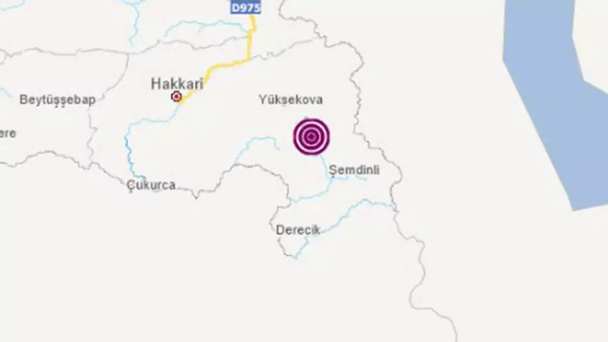 Hakkari'de 3. 9 büyüklüğünde deprem