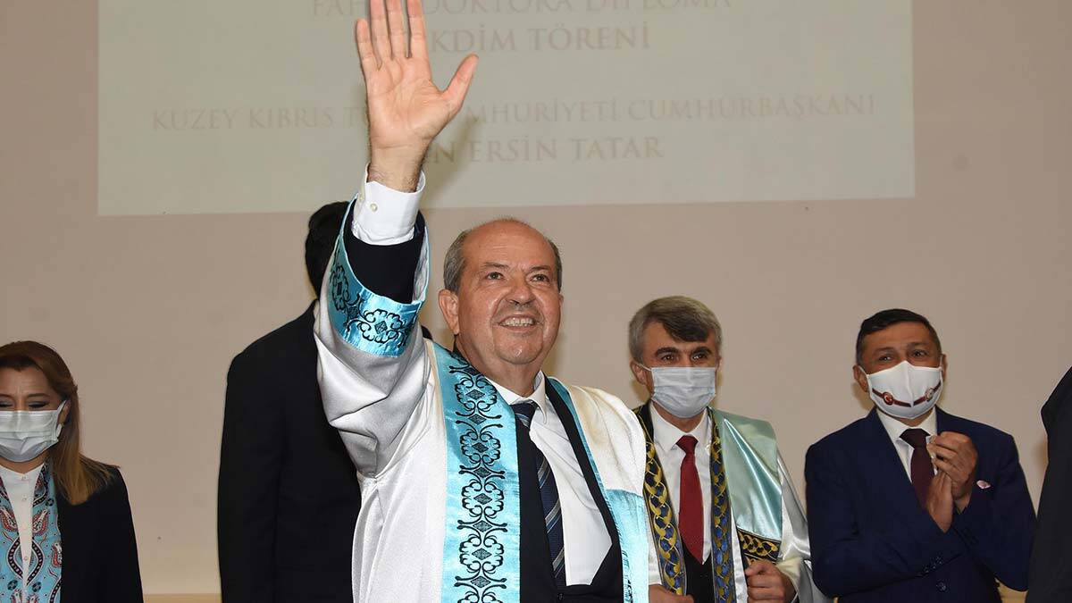 KKTC Cumhurbaşkanı'na fahri doktora unvanı