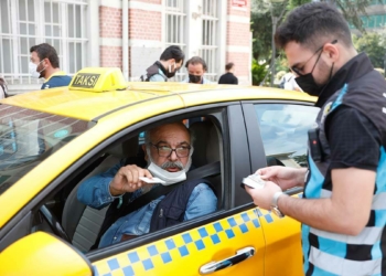 Mecidiyeköy'de taksicilere denetim