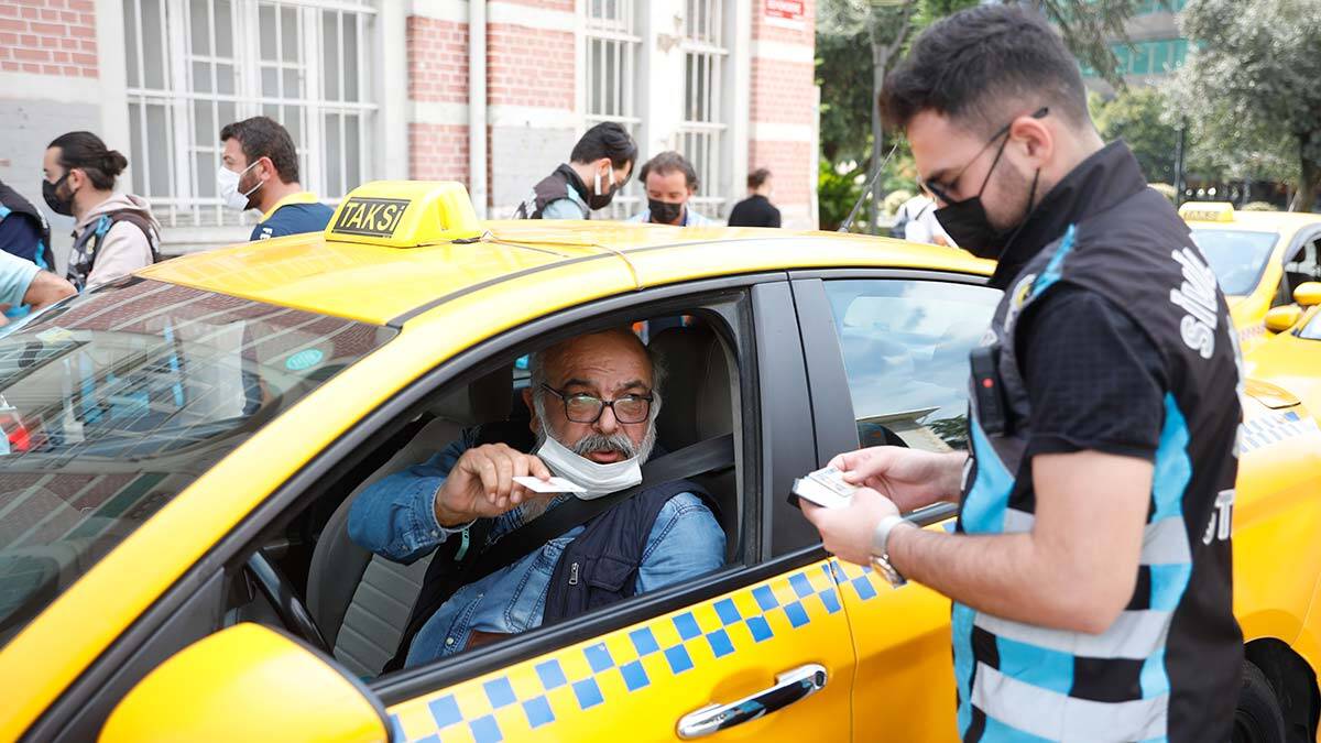 Mecidiyeköy'de taksicilere denetim