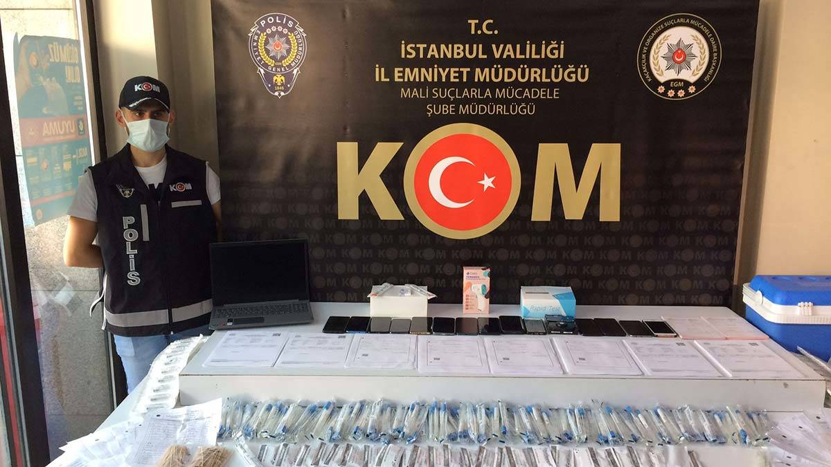 Sahte Covid-19 test raporu satan şebekeye operasyon