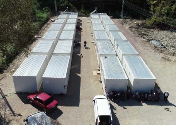 Sinop'ta selde evini kaybedenlere yaşam konteynerı
