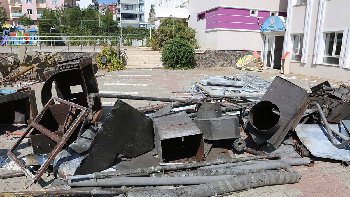 Tunceli'de hurda okul kalorifer kazanı soruşturması