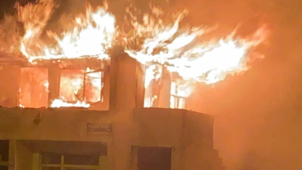 Zonguldak'ta metruk binada yangın