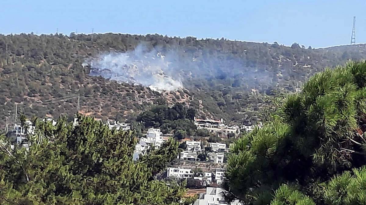 Bodrum'da makilik yangını