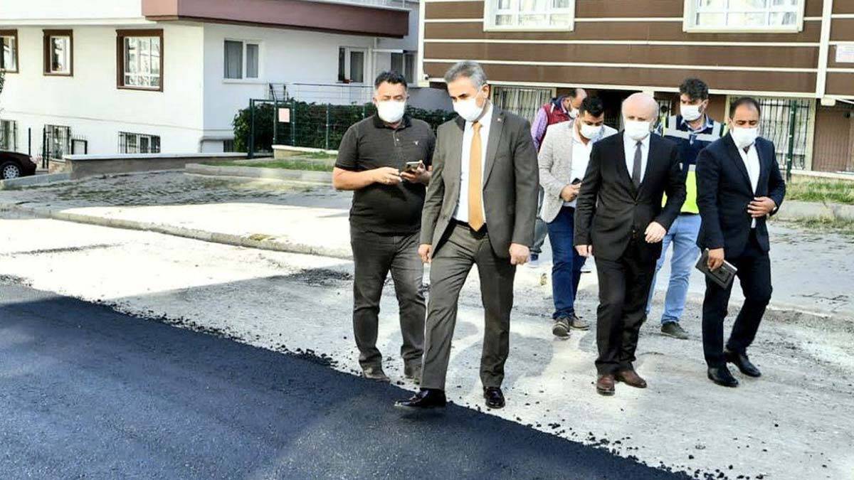 Köse, asfalt çalışmalarını denetledi