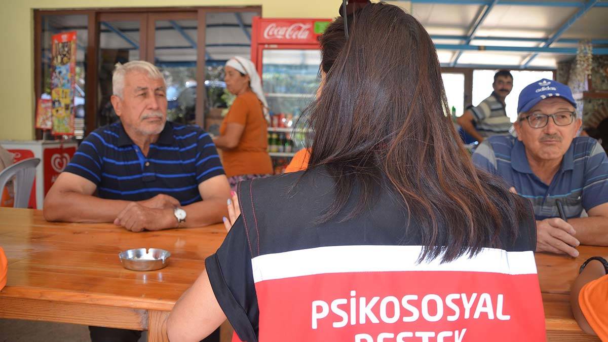 Marmaris'te yangın mağdurlarına psikolojik destek