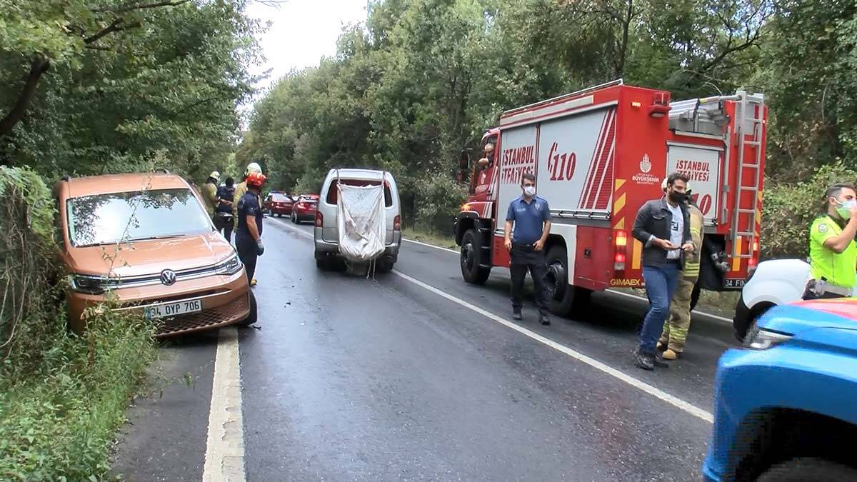 Yağmurda kayganlaşan yolda kaza: 3 yaralı 