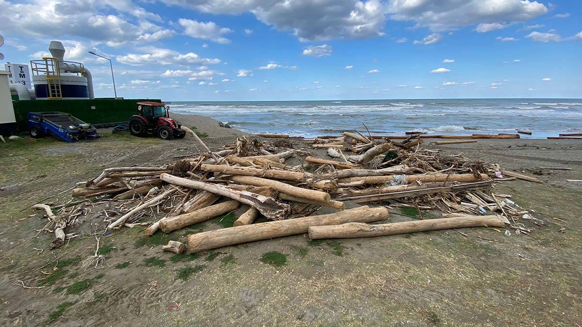 Selde sürüklenen tomruklar, Karadeniz'e yayılıyor