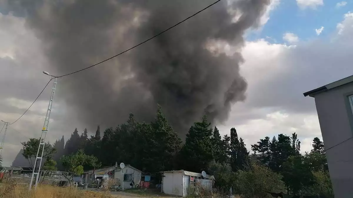 Silivri'de fabrikada yangın