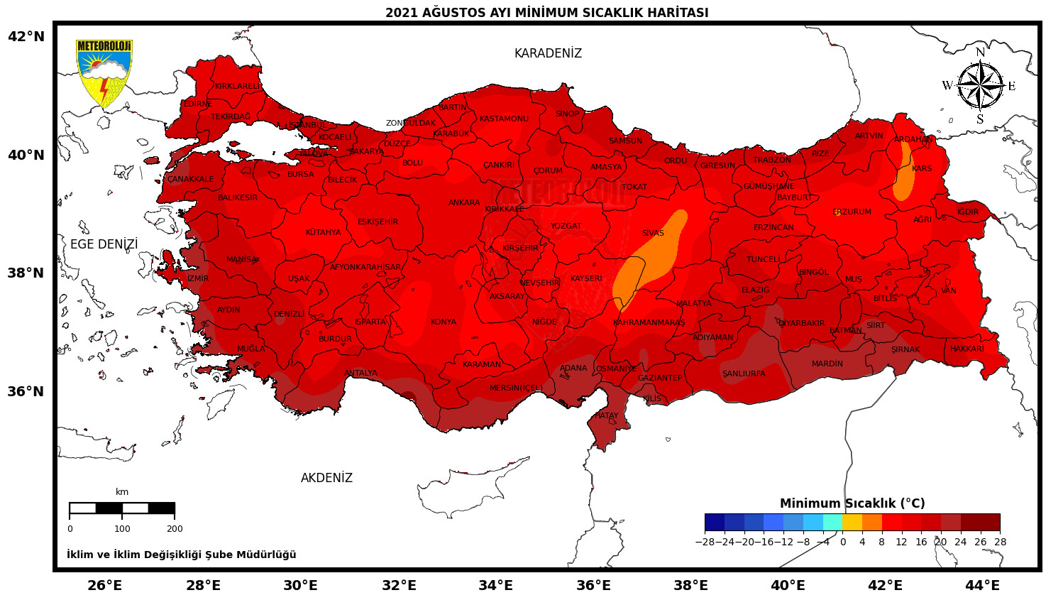Meteoroloji Genel Müdürlüğü'nün 2021 yılı Ağustos ayı sıcaklık analiz raporuna göre, son 50 yılın en sıcak 6'ncı Ağustos'u kayıtlara geçti.