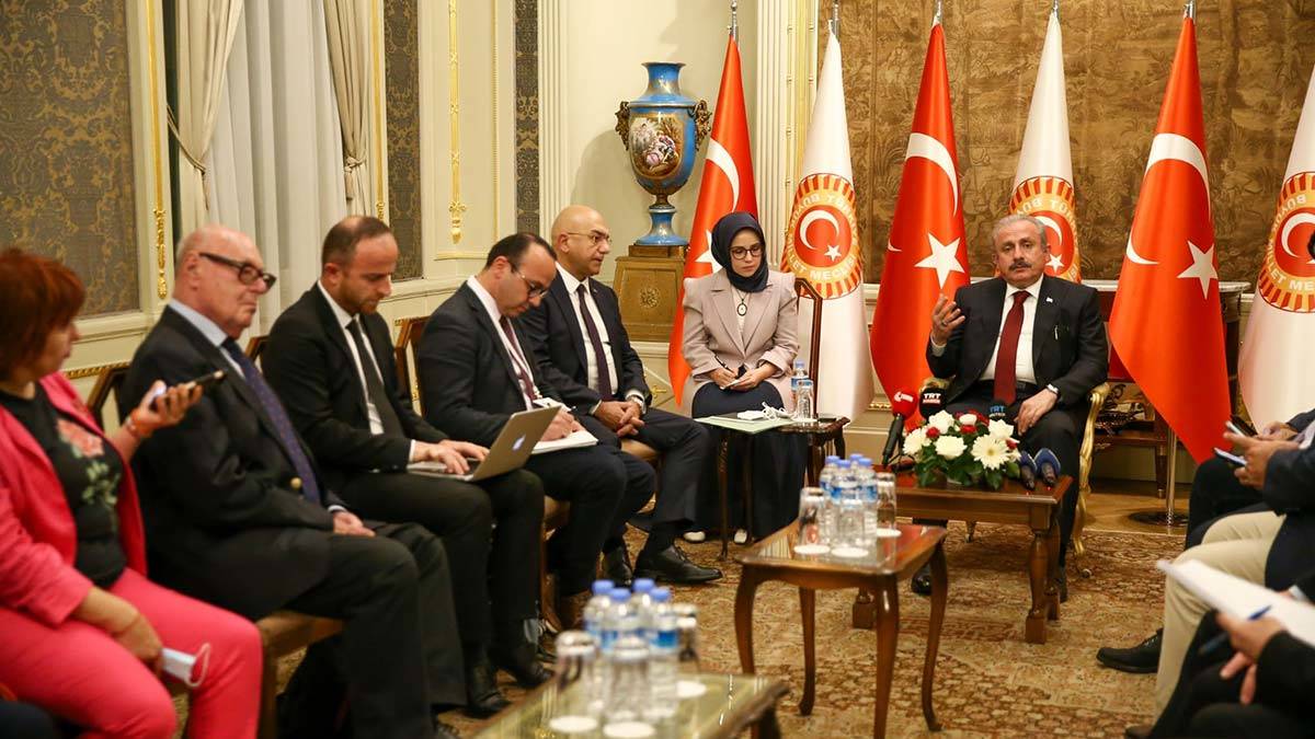 Şentop, Viyana'da gazetecilerle bir araya geldi