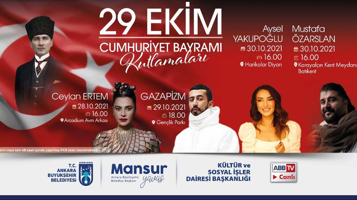 Başkent'te 29 Ekim Cumhuriyet Bayramı'na özel kutlama