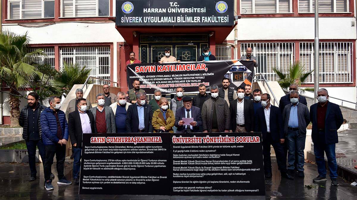 " Siverek Meslek Yüksek Okulu ilgisizlik ve sahipsizlik nedeniyle bir türlü gelişememekte ve tabela okulu olmaktan öteye geçememektedir "