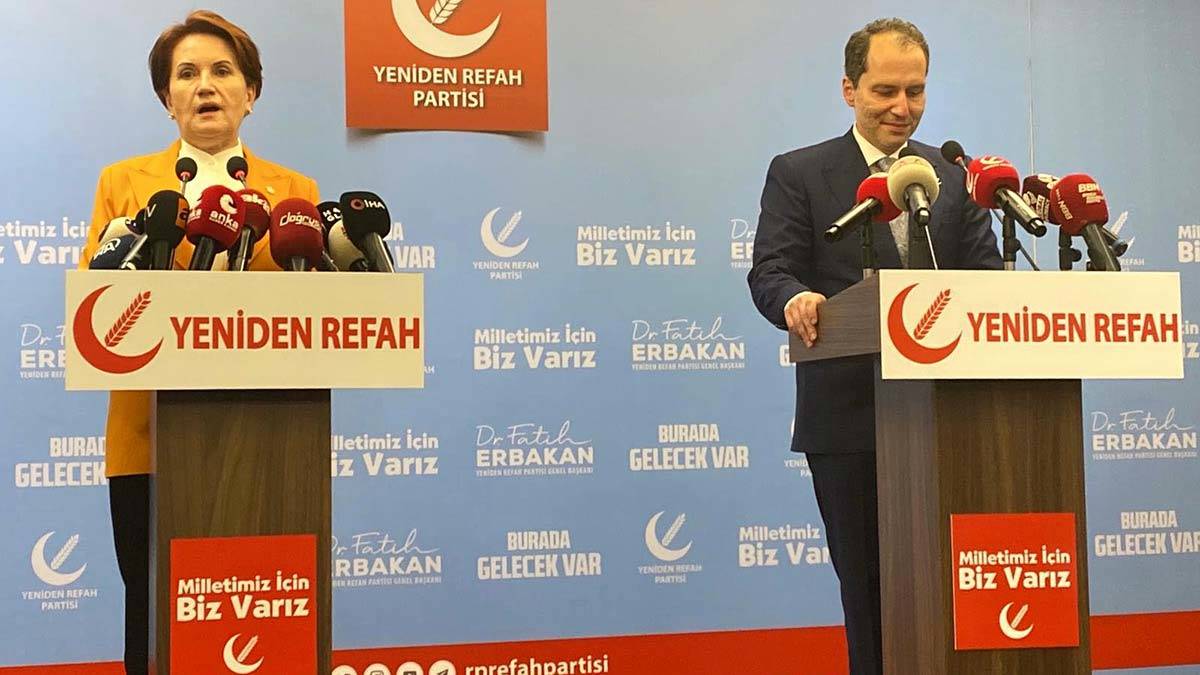 Akşener, Fatih Erbakan'ı genel merkezde ziyaret etti
