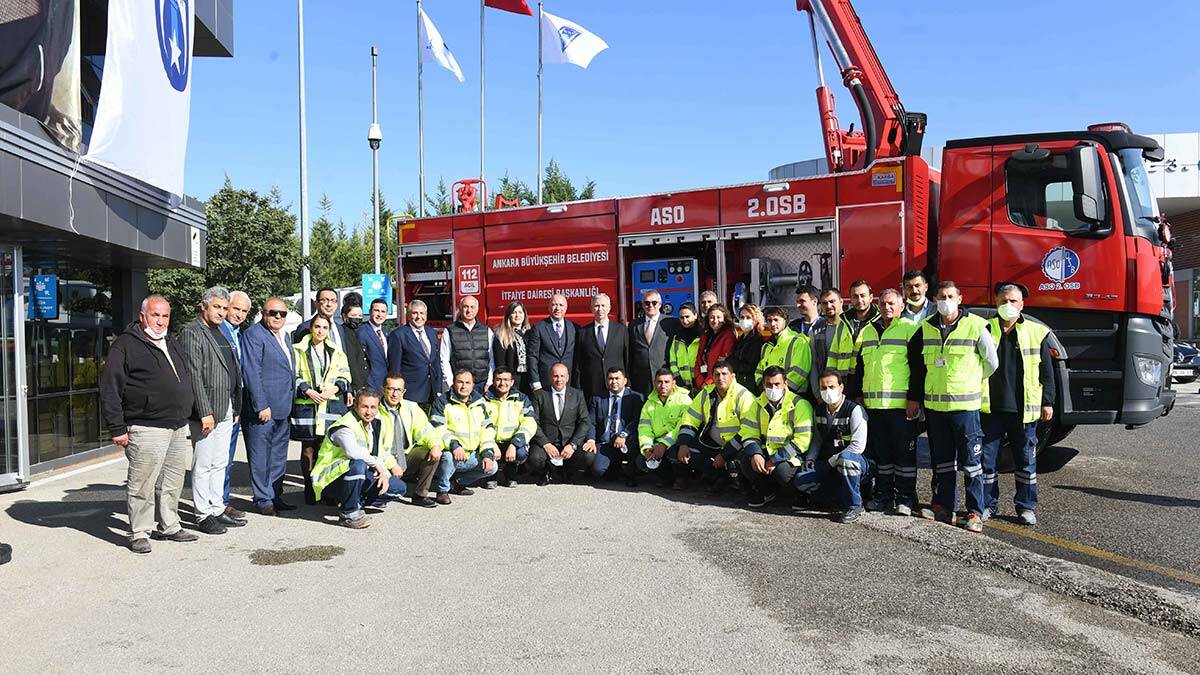 Ankara İtfaiyesi Ankara Sanayi Odası (ASO) 2 Organize Sanayi Bölgesi ile iş birliği yaparak, sanayi bölgesinde kullanılmak üzere köpük kulesi aracı için protokol imzaladı.