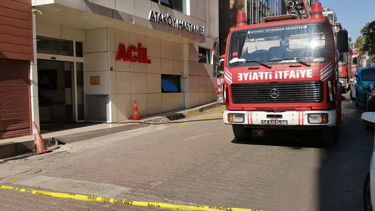 Bahçelievler'de hastanede yangın çıktı