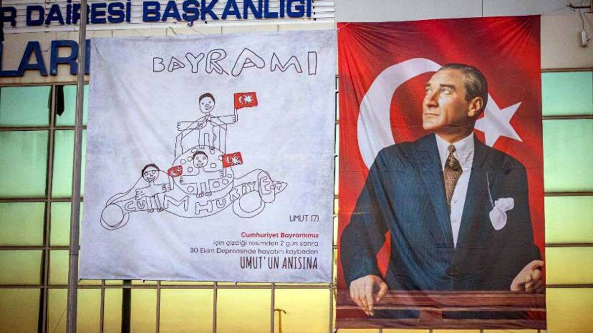 Depremde hayatını kaybeden Umut'un 29 Ekim resmi