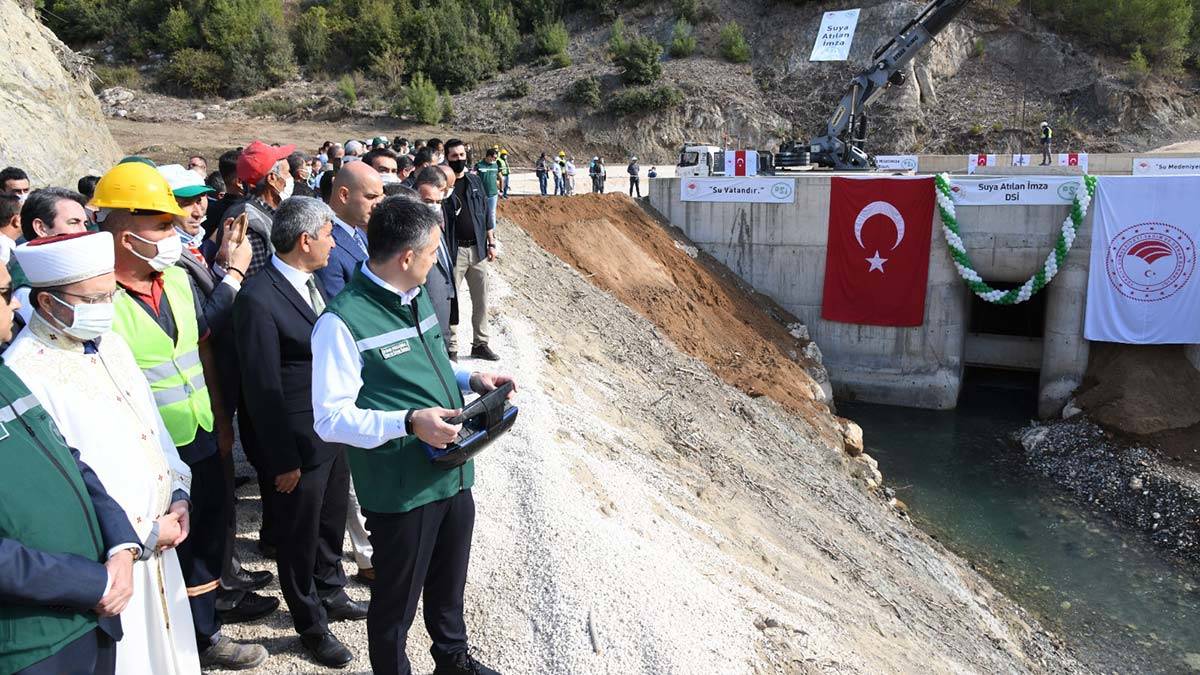 Pamukluk Barajı'nda ilk su tutma işlemi başladı
