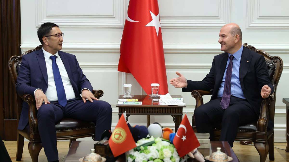 Soylu, Kırgızistan Acil Durumlar Bakanı'nı kabul etti