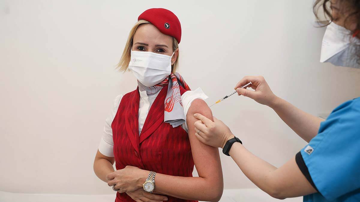 THY uçuş ekiplerinin aşılanma oranı % 98'e ulaştı