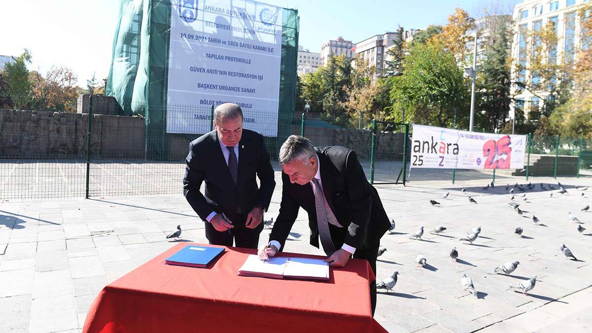 Büyükşehir Güven Anıtı'nın restorasyonuna başladı