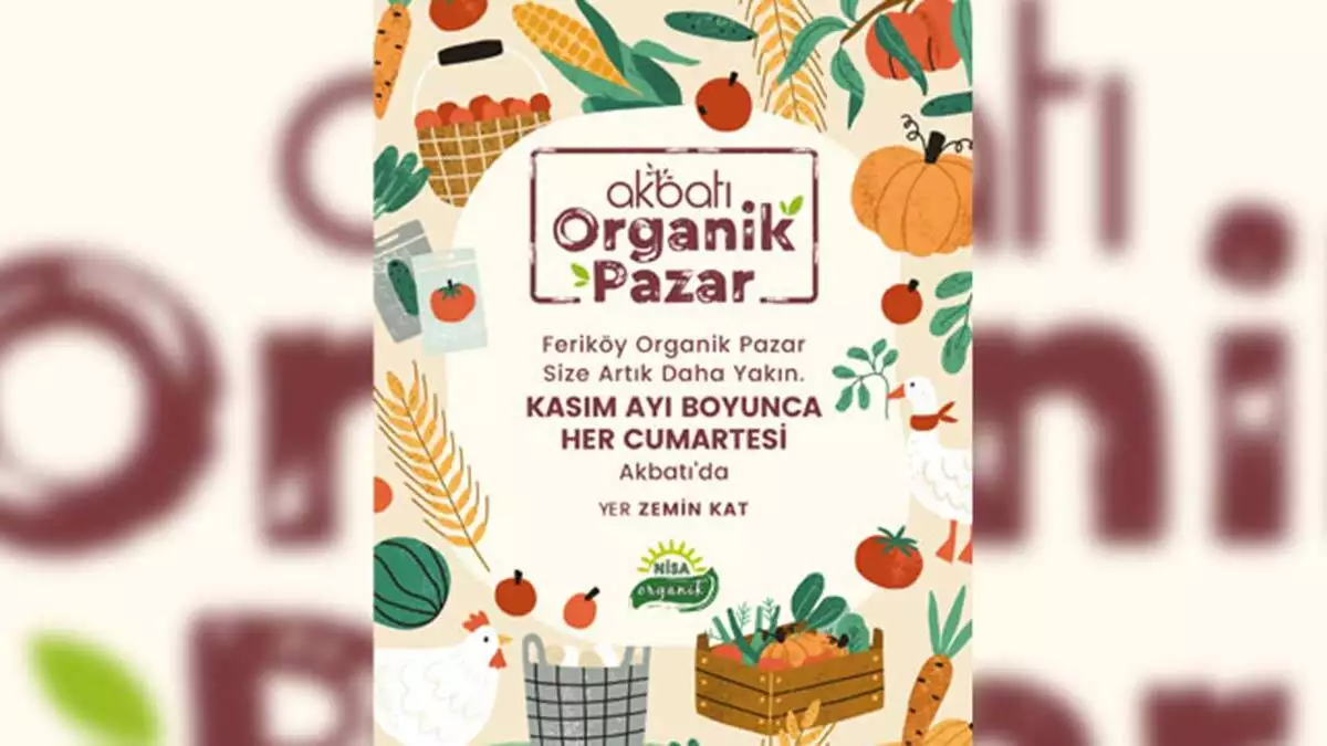 Akbatı'da organik pazar kuruldu